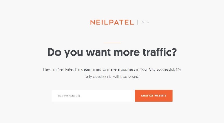 neil patel homepage