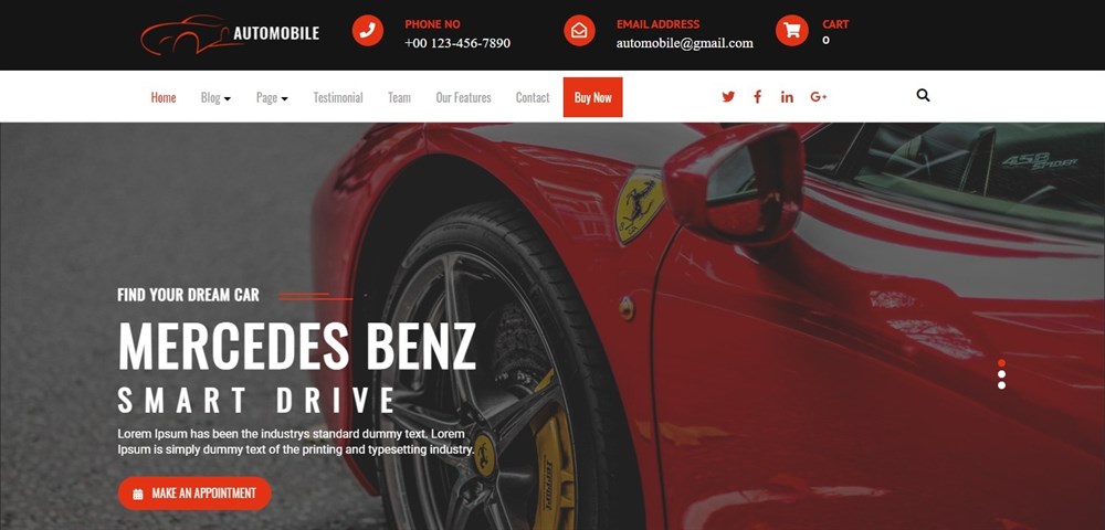 Automobile Hub Pro theme demo