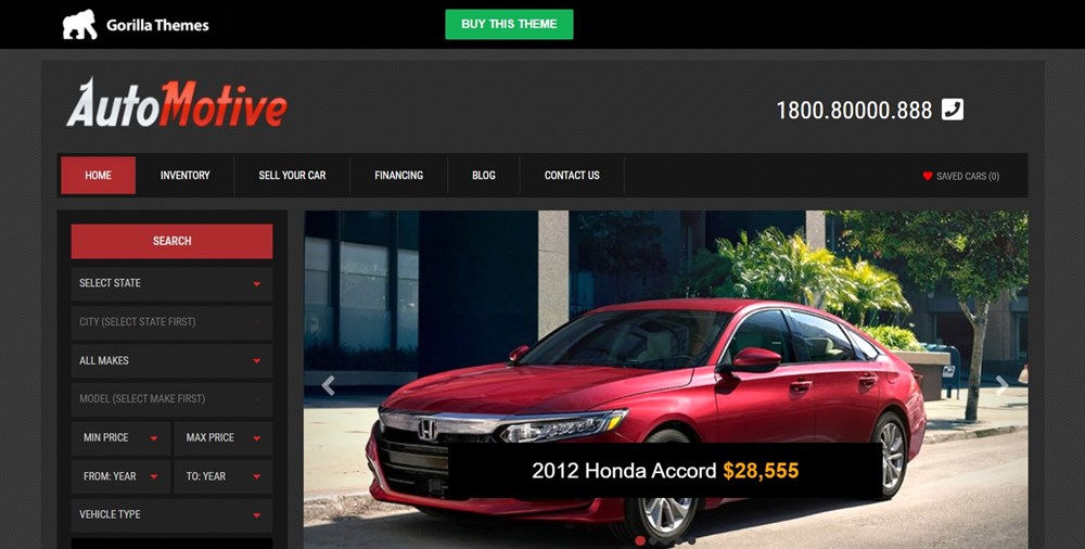 Automotive WordPress Car Dealer Automotive Business Theme