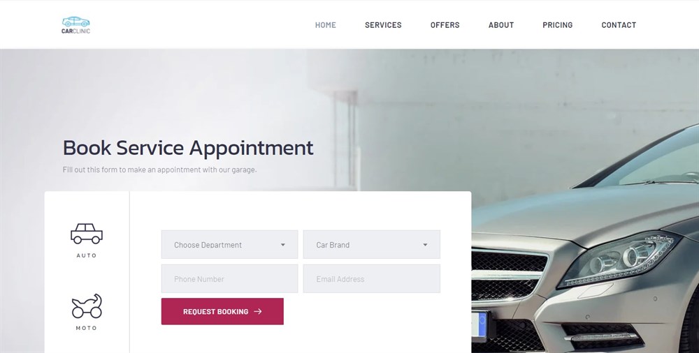 Car Clinic Auto Template