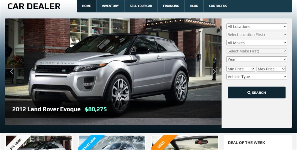 Car Dealer WordPress theme