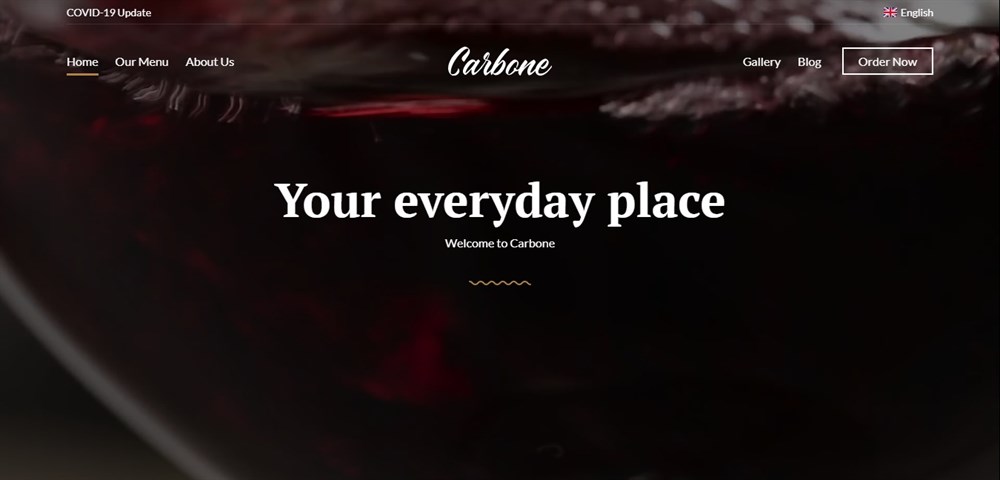 Carbone bar restaurant theme for WordPress