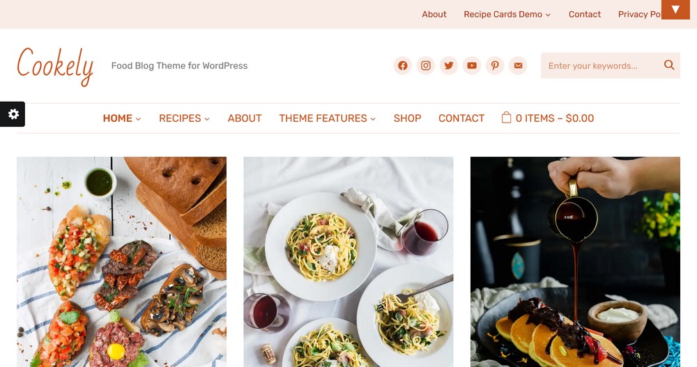 Cookely Food Blog Theme for WordPress