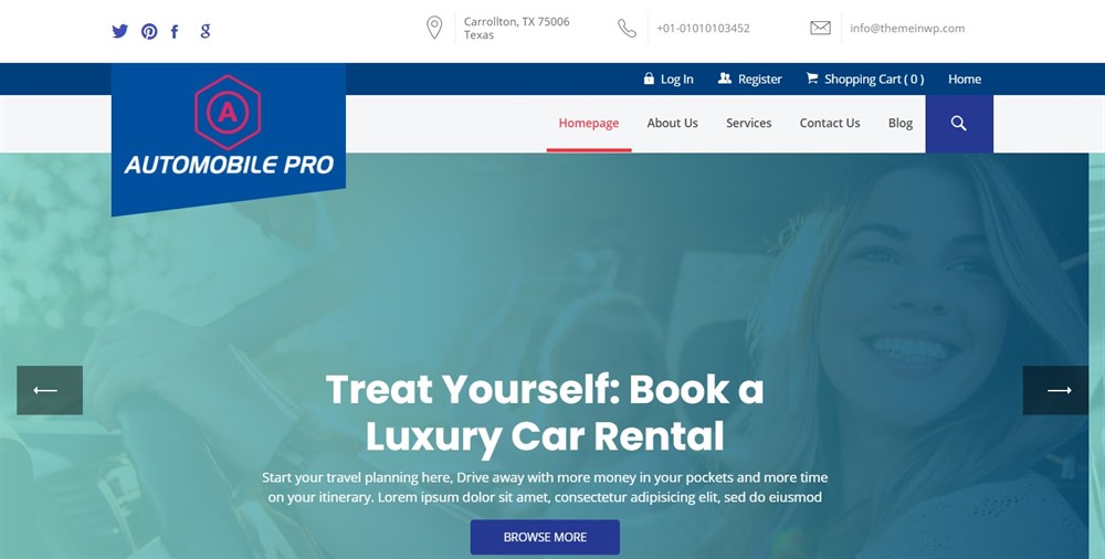 The Automobile Pro demo site