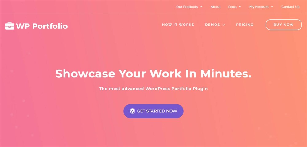 WP Portfolio homepage