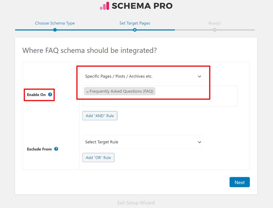 schema setting