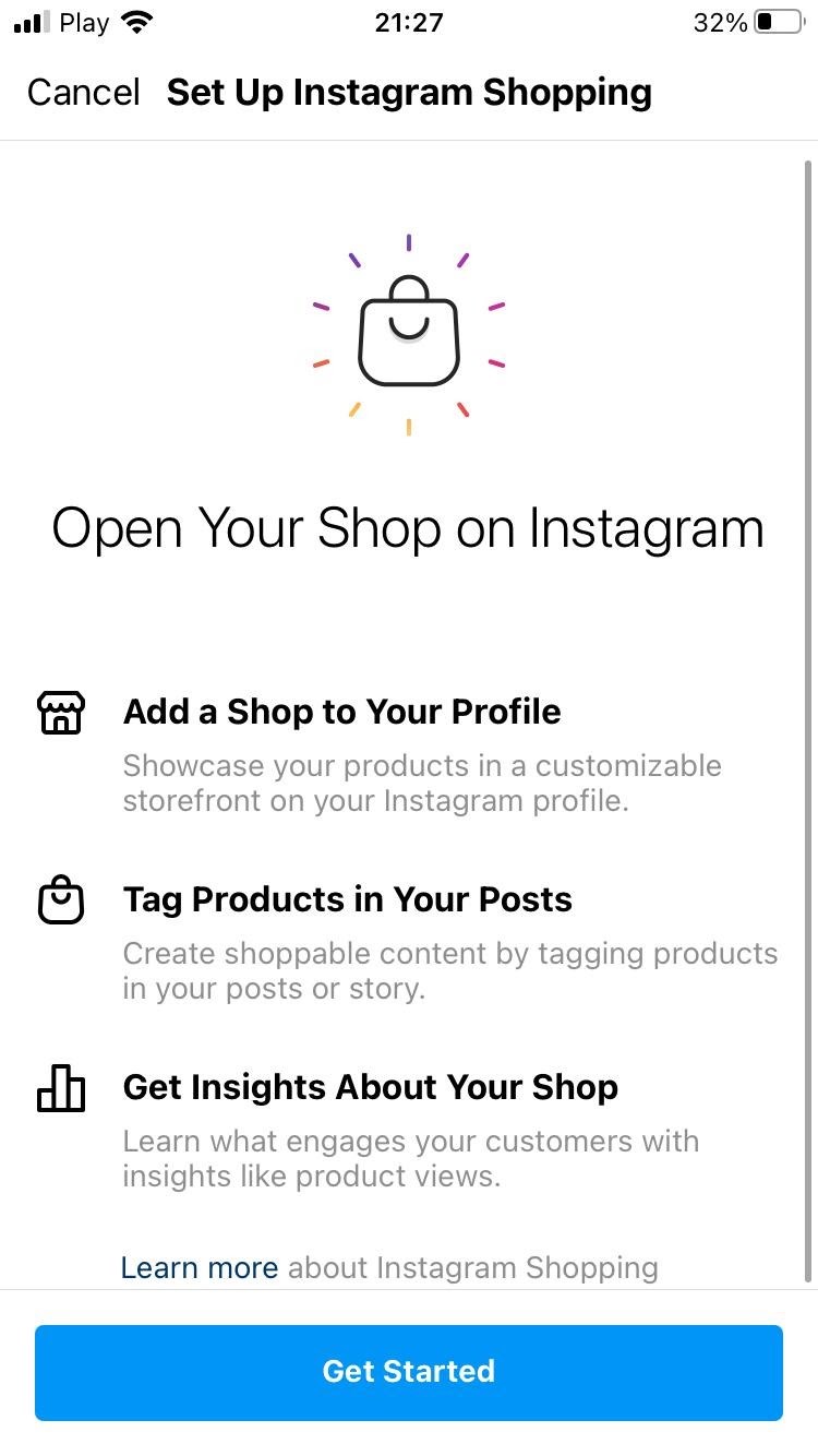 setup instagram shopping 2