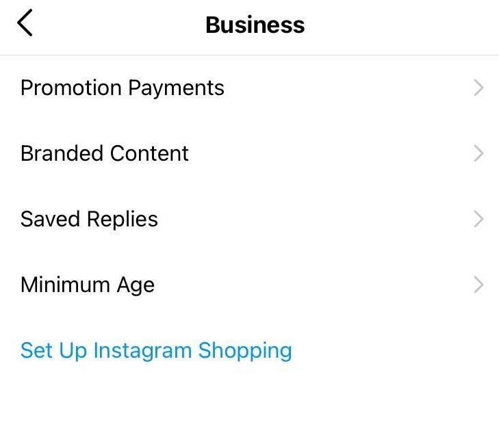 setup instagram shopping