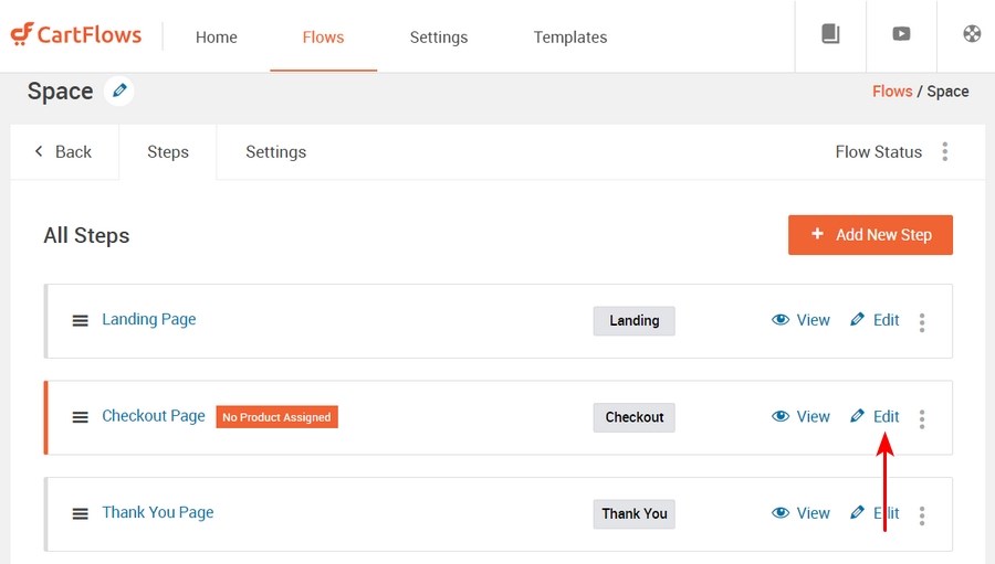 Assigned product to CartFlows flow