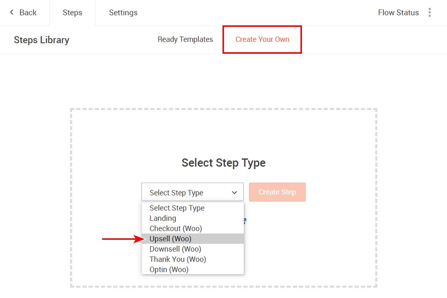 Create own step in CartFlows flow