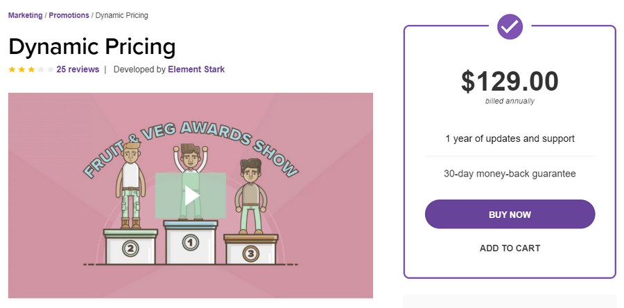 Dynamic pricing plugin by WooCommerce