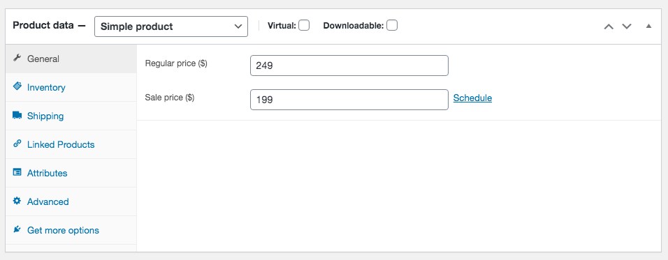 New product general setting