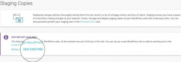 SiteGround staging copies