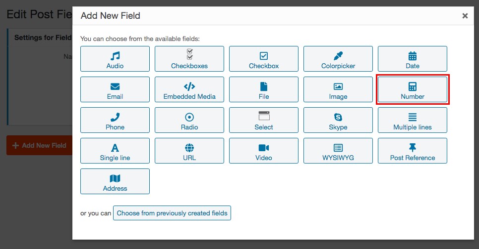 Toolset custom field