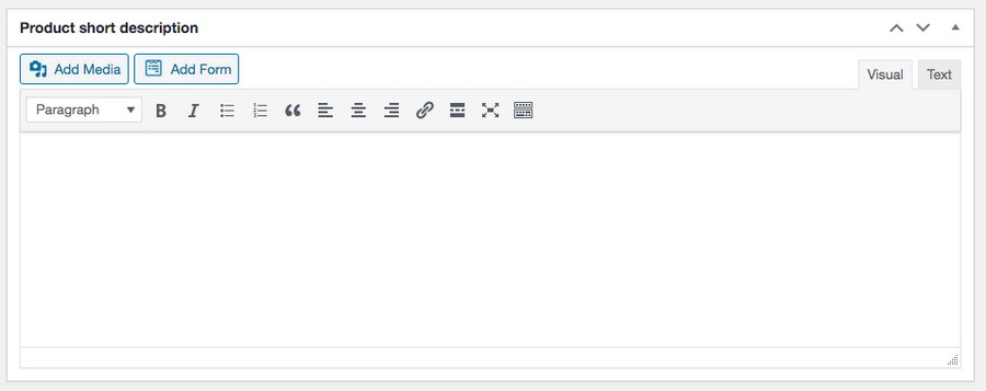 WooCommerce product short description