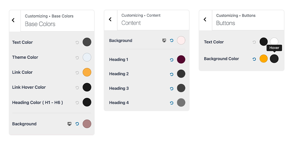 Astra 3.1 - Color options