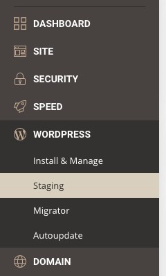 SiteGround staging