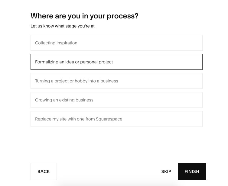 Squarespace website development process