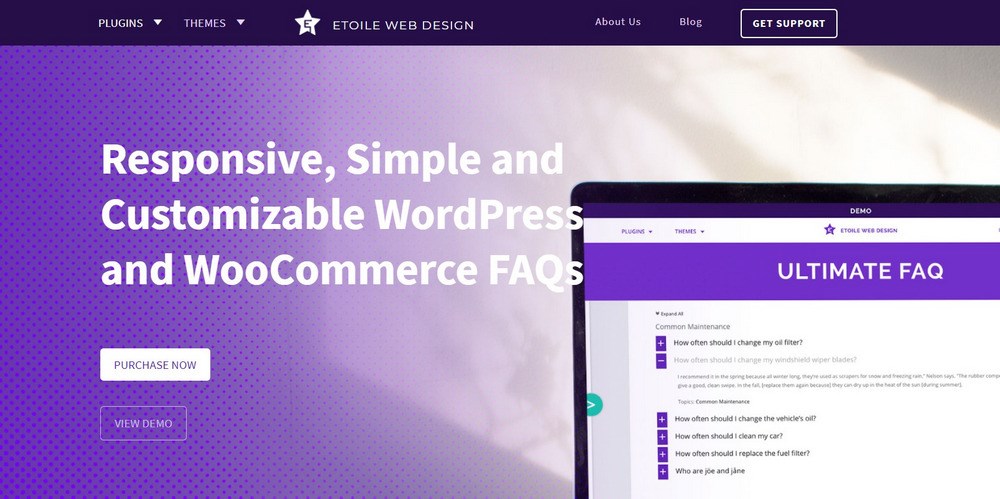 WordPress FAQ Plugin Etoile web design