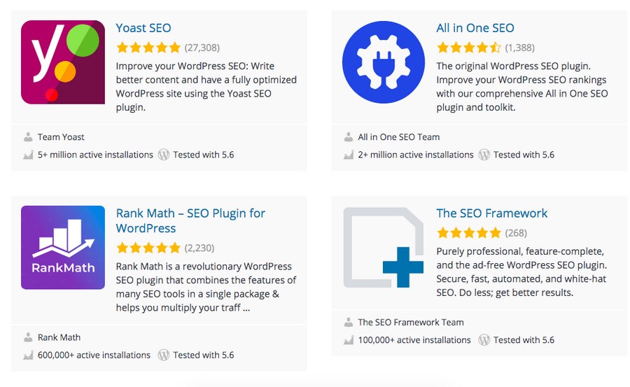 WordPress SEO plugins