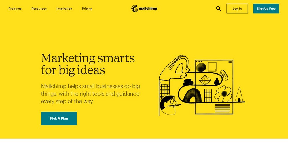 mailchimp homepage