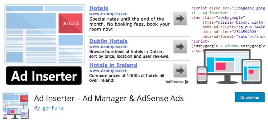 Ad Inserter WordPress plugin