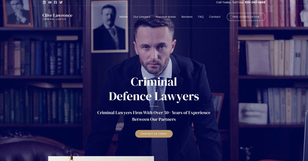 Criminal Lawyer website template