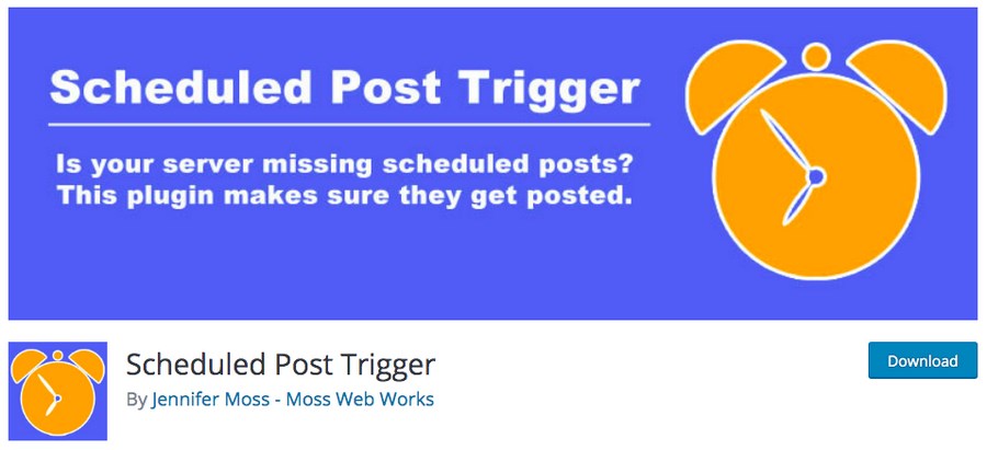 Scheduled post trigger WordPress plugin