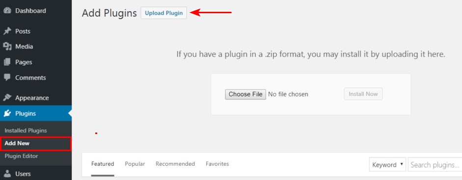 Upload plugin manually