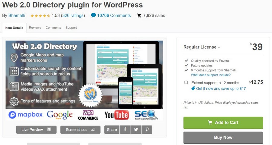 Web 2.0 Directory plugin for WordPress