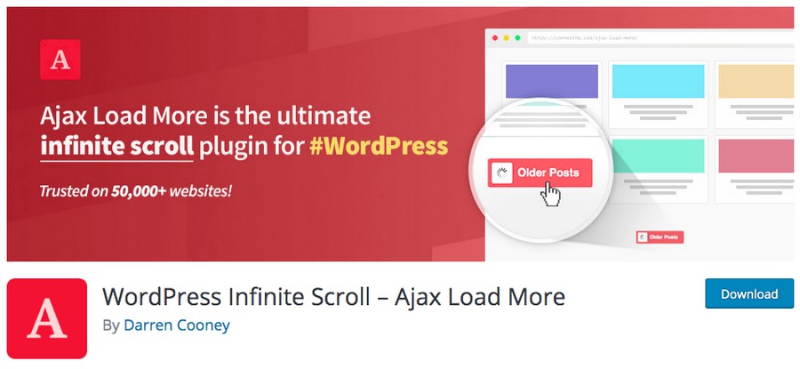 WordPress infinite scroll plugin