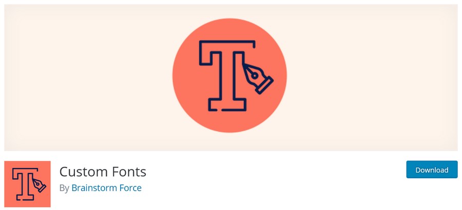 Custom Fonts WordPress plugin