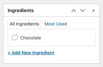 Custom taxonomy in post editing