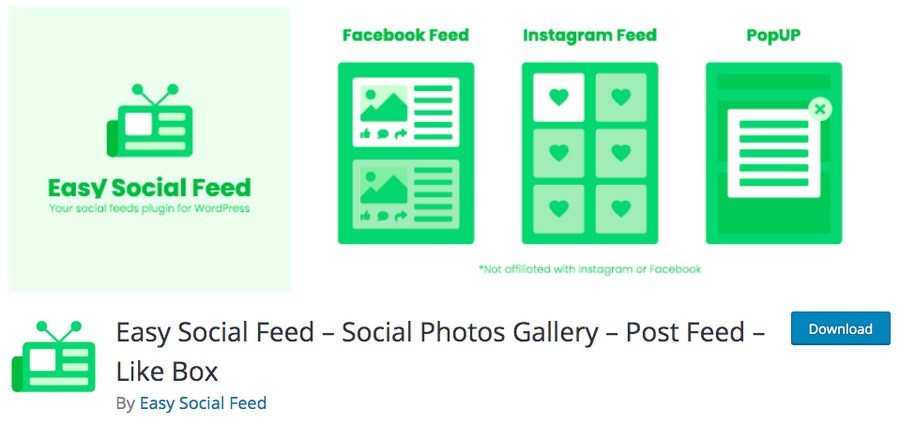 Easy social feed plugin