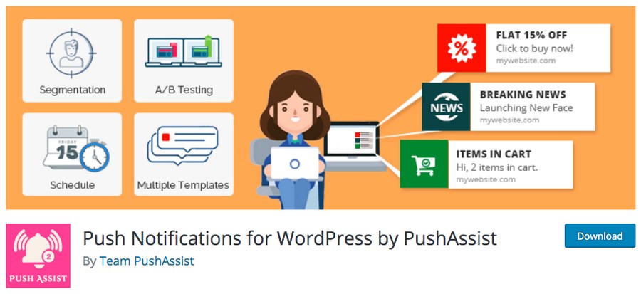 PushAssist WordPress plugin