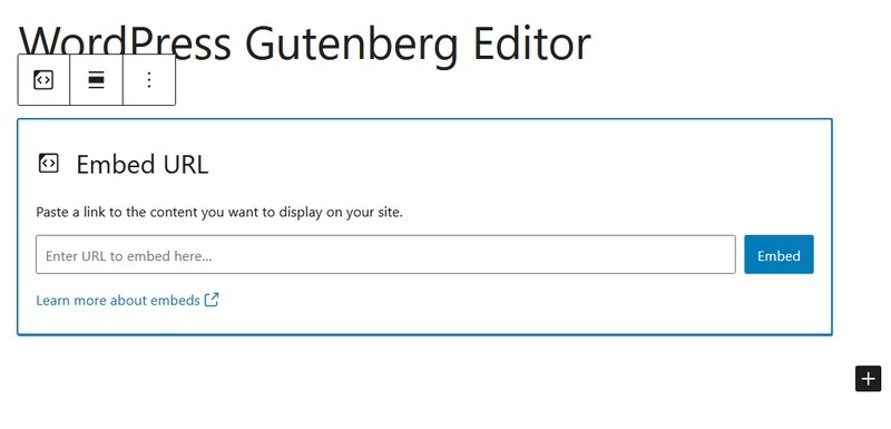 Embed URL in WordPress