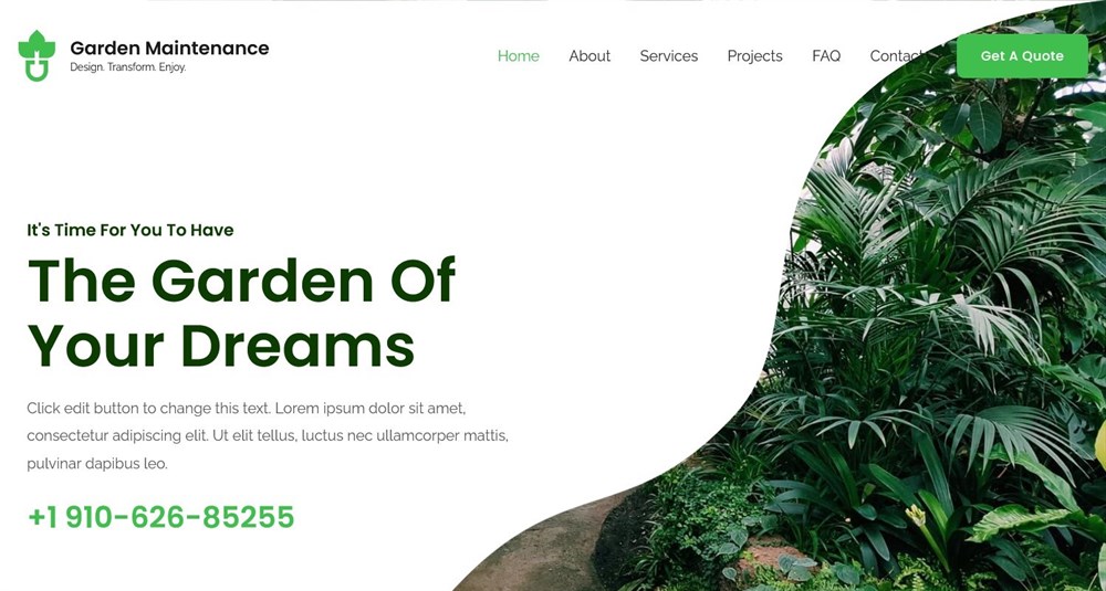 Garden Maintenance website template