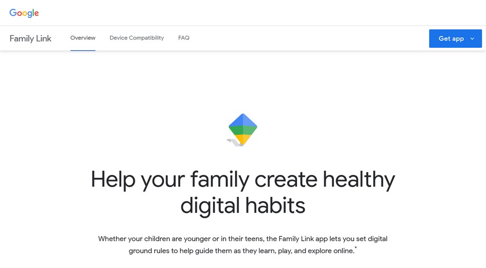 Google family link page