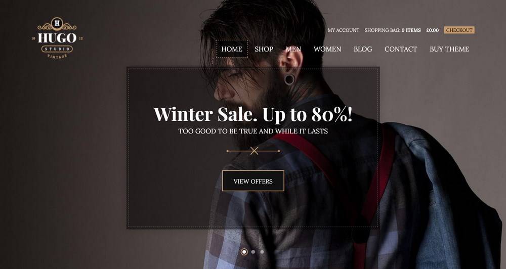 Hugo WordPress theme for WooCommerce