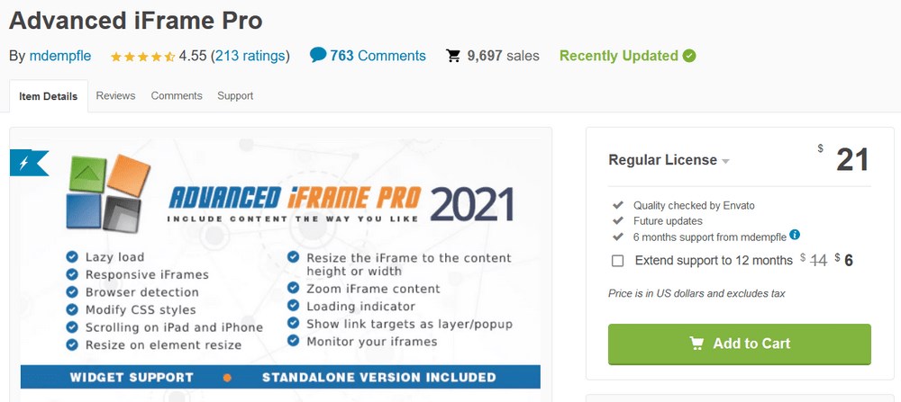 Advanced iFrame pro WordPress plugin