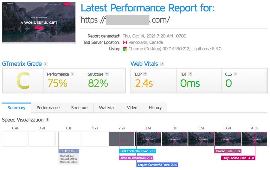 Beaver builder template load time