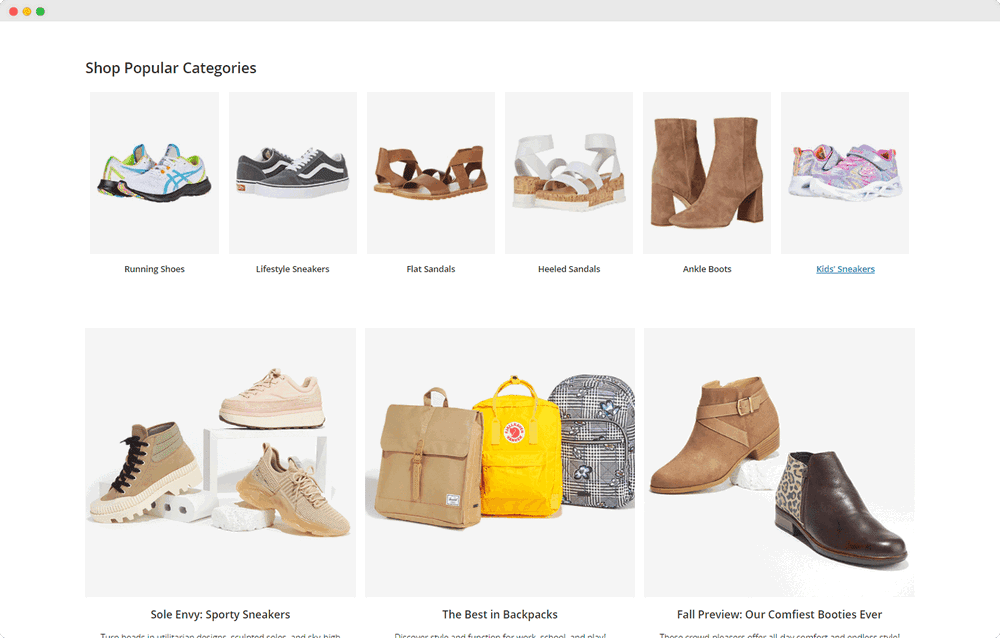 Zappos website example