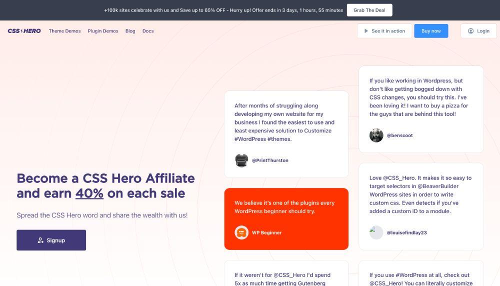 css hero affiliate program