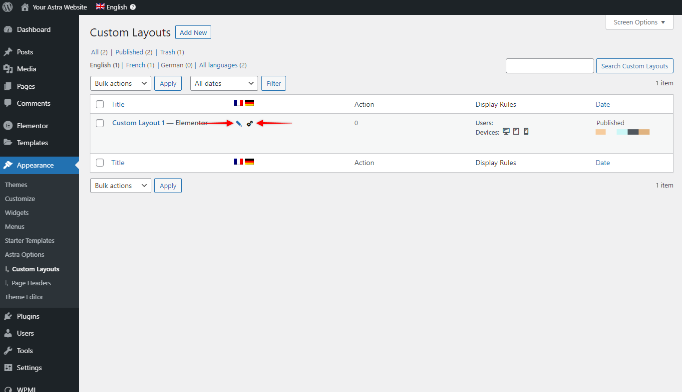 Custom Layouts WPML Translations