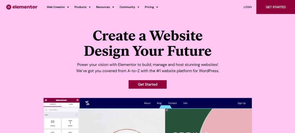 Elementor free WordPress landing page builder