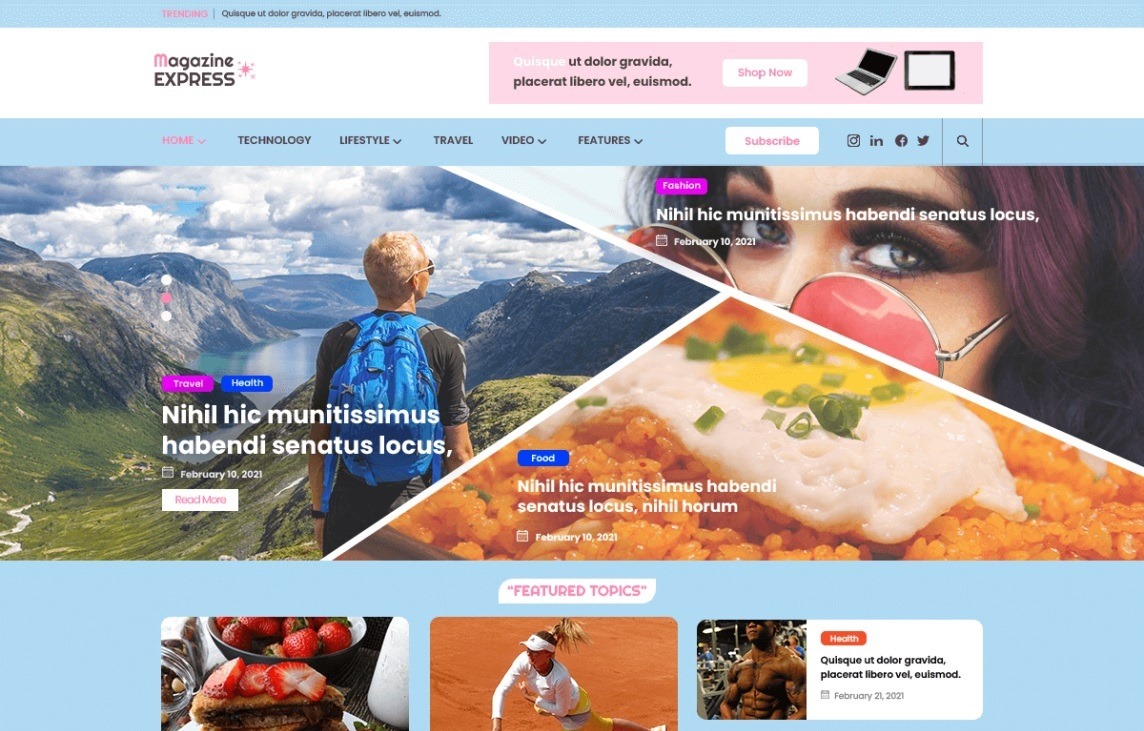 Magazine Express WordPress theme