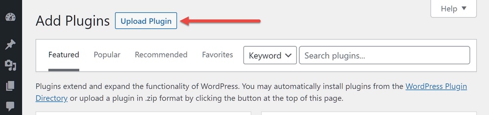 Upload plugin in WordPress