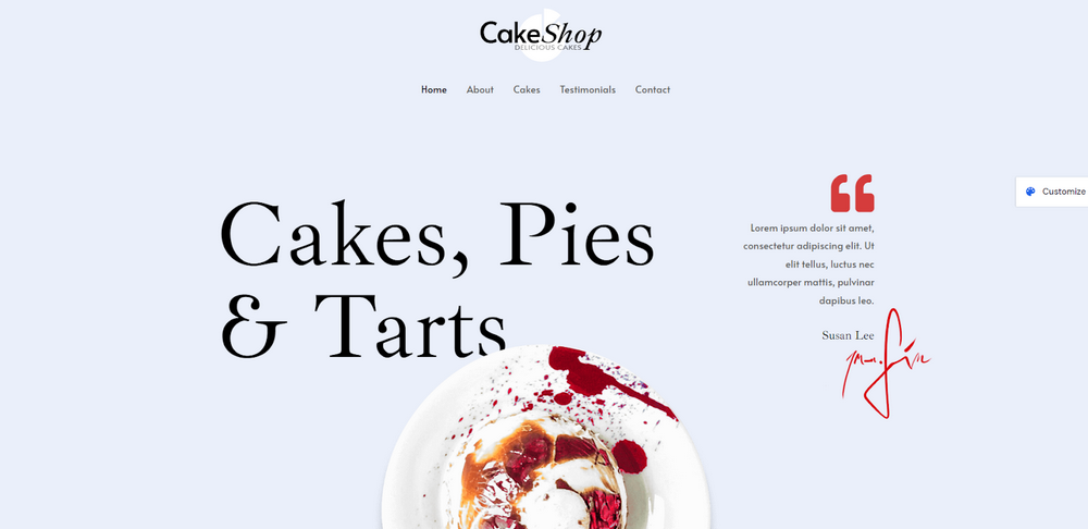 cake shop Astra creative template