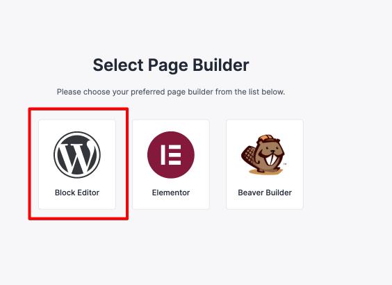 Select Page Builder