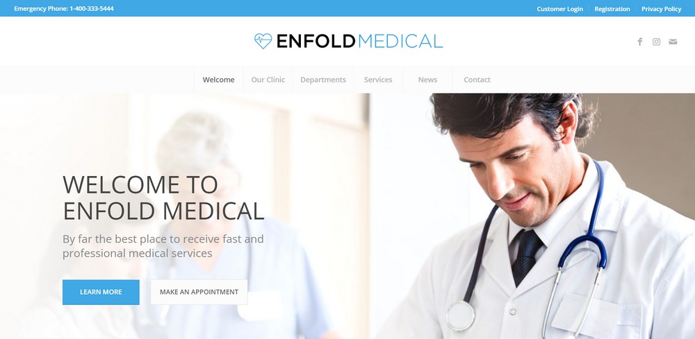 Enfold doctor website demo